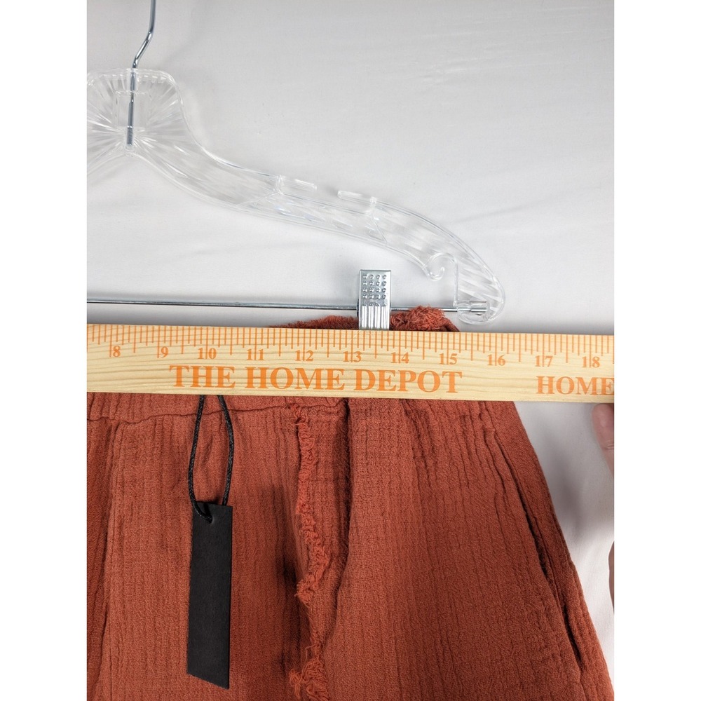 Blank‎ NYC Medium Shorts Sunset Escape Short Crinkle Cotton Amber Orange NWT - Picture 3 of 7